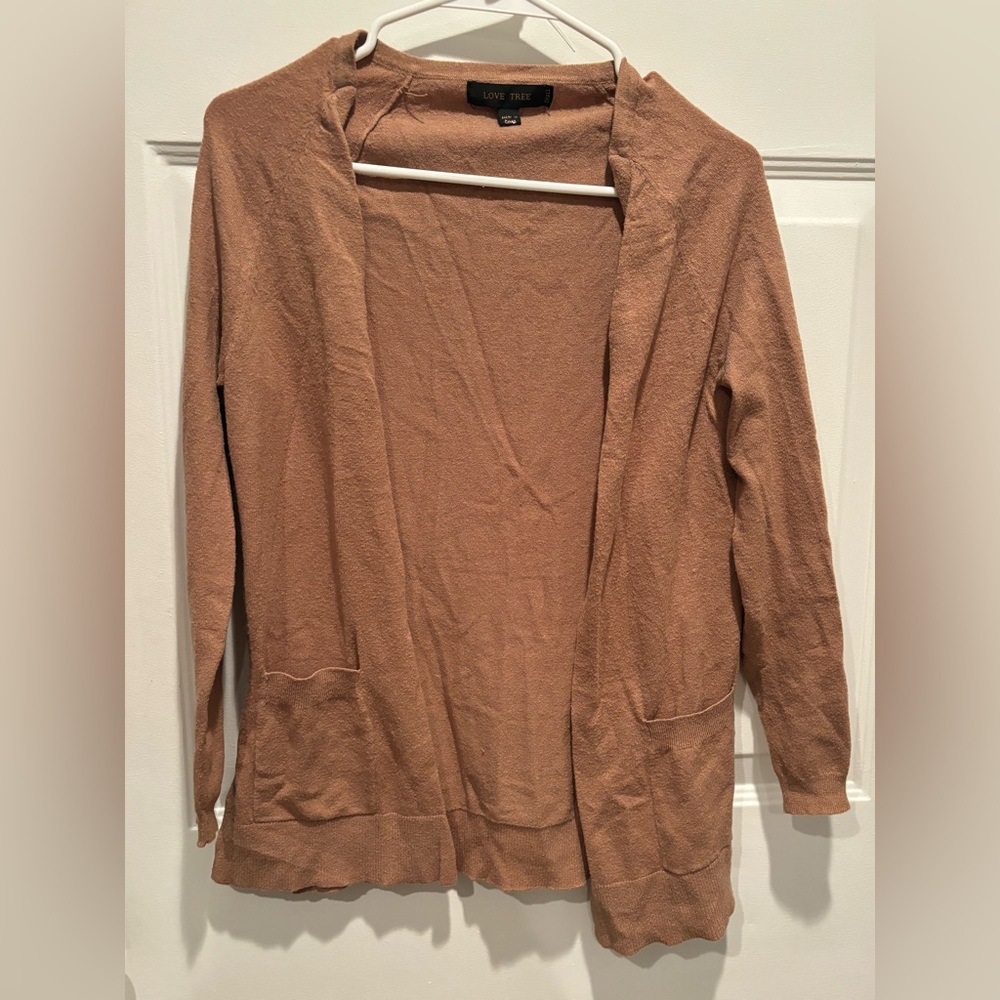 28. Open front cardigan